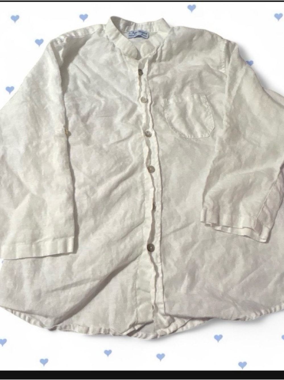 L'Ago Magico Anacapri White Linen Shirt - Made in Italy - Capri Boutique Resort